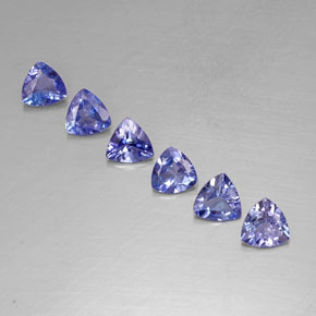 1.64 ct Blue Tanzanite Gemstone, Tanzanite Gem in Trillion Facet Shape for Sale.