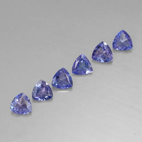 1.71 ct Blue Tanzanite Stone, Natural Tanzanite in Trillion Facet Shape for Sale