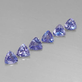 2.12 ct Blue Tanzanite Stone, Natural Tanzanite in Trillion Facet Shape for Sale