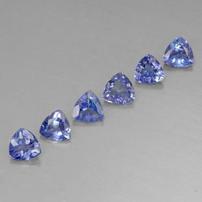 2.07 ct Blue Tanzanite Stone, Natural Tanzanite in Trillion Facet Shape for Sale