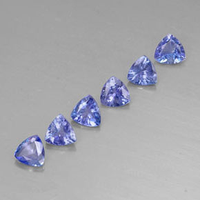 1.93 ct Blue Tanzanite Stone, Natural Tanzanite in Trillion Facet Shape for Sale