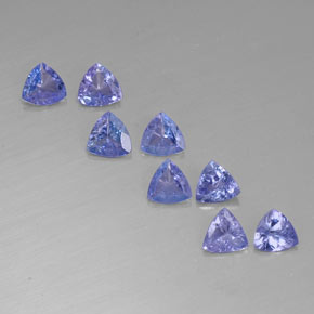 2.18 ct Blue Tanzanite Gemstone, Tanzanite Gem in Trillion Facet Shape for Sale.