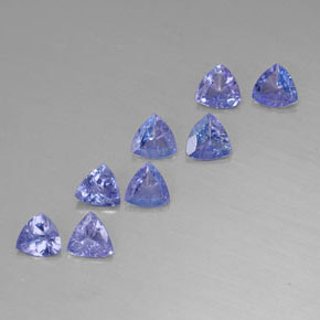 2.18 ct Blue Tanzanite Stone, Natural Tanzanite in Trillion Facet Shape for Sale
