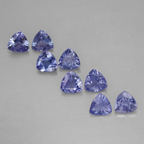 2.38 ct Blue Tanzanite Gemstone, Tanzanite Gem in Trillion Facet Shape for Sale.