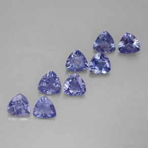 2.38 ct Blue Tanzanite Stone, Natural Tanzanite in Trillion Facet Shape for Sale