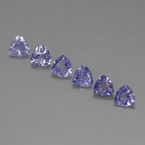 1.94 ct Blue Tanzanite Stone, Natural Tanzanite in Trillion Facet Shape for Sale