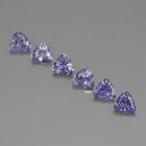 1.94 ct Blue Tanzanite Stone, Natural Tanzanite in Trillion Facet Shape for Sale