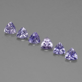 1.78 ct Blue Tanzanite Stone, Natural Tanzanite in Trillion Facet Shape for Sale