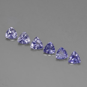 1.96 ct Blue Tanzanite Stone, Natural Tanzanite in Trillion Facet Shape for Sale