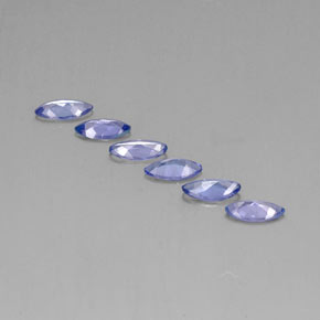 Tanzanite Gemstones in 7 x 3.3 mm Size for Sale, Tanzanite Stones in Intense Blue  Color