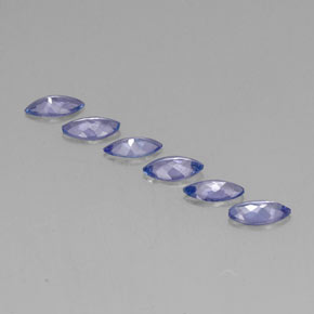 Tanzanite Gemstones in 7 x 3.5 mm (calibrated) Size for Sale, Tanzanite Stones in Violet Blue Color