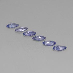 Tanzanite Gemstones in 7 x 3.5 mm Size for Sale, Tanzanite Stones in Medium Navy Blue Color