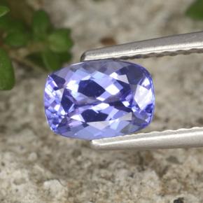 0.90 ct Blue Tanzanite Gemstone, Tanzanite Gem in Cushion-Cut Shape for Sale.