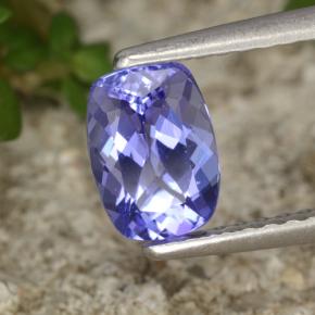 0.90 ct Blue Tanzanite Stone, Natural Tanzanite in Cushion-Cut Shape for Sale