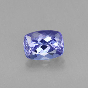 0.96 ct Blue Tanzanite Gemstone, Tanzanite Gem in Cushion-Cut Shape for Sale.
