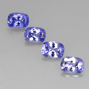 3.17 ct Blue Tanzanite Gemstone, Tanzanite Gem in Cushion-Cut Shape for Sale.