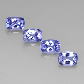 3.67 ct Blue Tanzanite Gemstone, Tanzanite Gem in Cushion-Cut Shape for Sale.