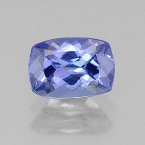 0.97 ct Blue Tanzanite Gemstone, Tanzanite Gem in Cushion-Cut Shape for Sale.