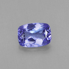 0.89 ct Blue Tanzanite Gemstone, Tanzanite Gem in Cushion-Cut Shape for Sale.