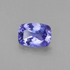 0.89 ct Blue Tanzanite Stone, Natural Tanzanite in Cushion-Cut Shape for Sale