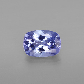 0.81 ct Blue Tanzanite Gemstone, Tanzanite Gem in Cushion-Cut Shape for Sale.