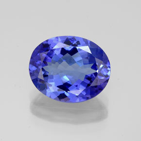 2.84 ct Blue Tanzanite Gemstone, Tanzanite Gem in Oval Facet Shape for Sale.