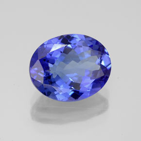 2.84 ct Blue Tanzanite Stone, Natural Tanzanite in Oval Facet Shape for Sale