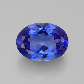 3.06 ct Blue Tanzanite Gemstone, Tanzanite Gem in Oval Facet Shape for Sale.
