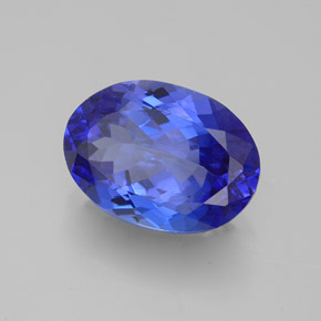 3.06 ct Blue Tanzanite Stone, Natural Tanzanite in Oval Facet Shape for Sale