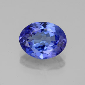 2.38 ct Blue Tanzanite Gemstone, Tanzanite Gem in Oval Facet Shape for Sale.