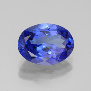 3.15 ct Blue Tanzanite Stone, Natural Tanzanite in Oval Facet Shape for Sale