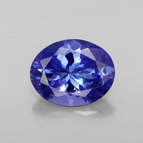 2.48 ct Blue Tanzanite Gemstone, Tanzanite Gem in Oval Facet Shape for Sale.