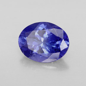 2.48 ct Blue Tanzanite Stone, Natural Tanzanite in Oval Facet Shape for Sale