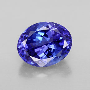3.40 ct Blue Tanzanite Gemstone, Tanzanite Gem in Oval Facet Shape for Sale.
