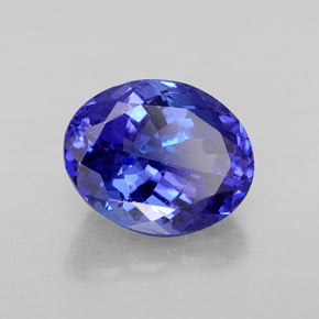 3.40 ct Blue Tanzanite Stone, Natural Tanzanite in Oval Facet Shape for Sale