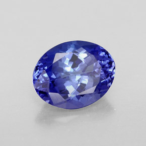 2.61 ct Blue Tanzanite Stone, Natural Tanzanite in Oval Facet Shape for Sale