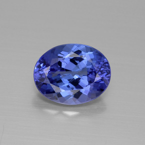 2.12 ct Blue Tanzanite Gemstone, Tanzanite Gem in Oval Facet Shape for Sale.