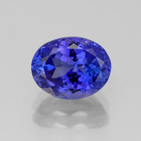 2.49 ct Blue Tanzanite Gemstone, Tanzanite Gem in Oval Facet Shape for Sale.