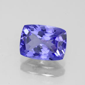 1.60 ct Blue Tanzanite Stone, Natural Tanzanite in Cushion-Cut Shape for Sale