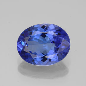 2.76 ct Blue Tanzanite Gemstone, Tanzanite Gem in Oval Facet Shape for Sale.