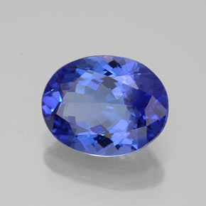 2.76 ct Blue Tanzanite Stone, Natural Tanzanite in Oval Facet Shape for Sale