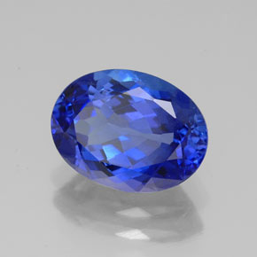 2.71 ct Blue Tanzanite Stone, Natural Tanzanite in Oval Facet Shape for Sale