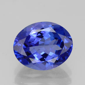 2.92 ct Blue Tanzanite Gemstone, Tanzanite Gem in Oval Facet Shape for Sale.