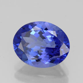 2.92 ct Blue Tanzanite Stone, Natural Tanzanite in Oval Facet Shape for Sale