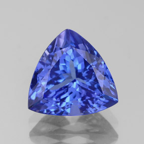 2.62 ct Blue Tanzanite Gemstone, Tanzanite Gem in Trillion Facet Shape for Sale.