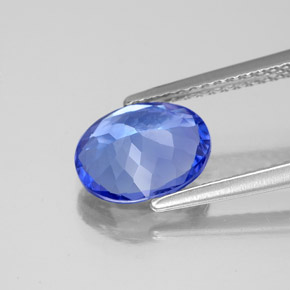 Tanzanite Gemstone in 9 x 7 mm (calibrated) Size for Sale, Tanzanite Stone in Violet Blue Color