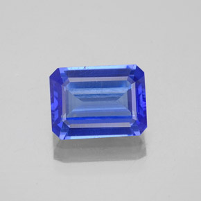 1.63 ct Blue Tanzanite Gemstone, Tanzanite Gem in Octagon Facet Shape for Sale.
