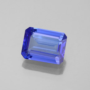 1.63 ct Blue Tanzanite Stone, Natural Tanzanite in Octagon Facet Shape for Sale
