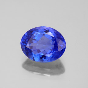 2.81 ct Blue Tanzanite Stone, Natural Tanzanite in Oval Facet Shape for Sale