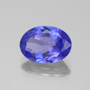 2.83 ct Blue Tanzanite Stone, Natural Tanzanite in Oval Facet Shape for Sale